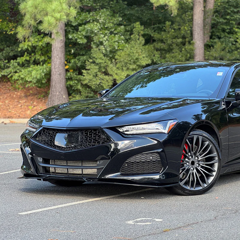 TS-Style For 2021-2025 Acura TLX Front Bumper Splitter Spoiler Lip 2-PCS -Painted Black - Image 7