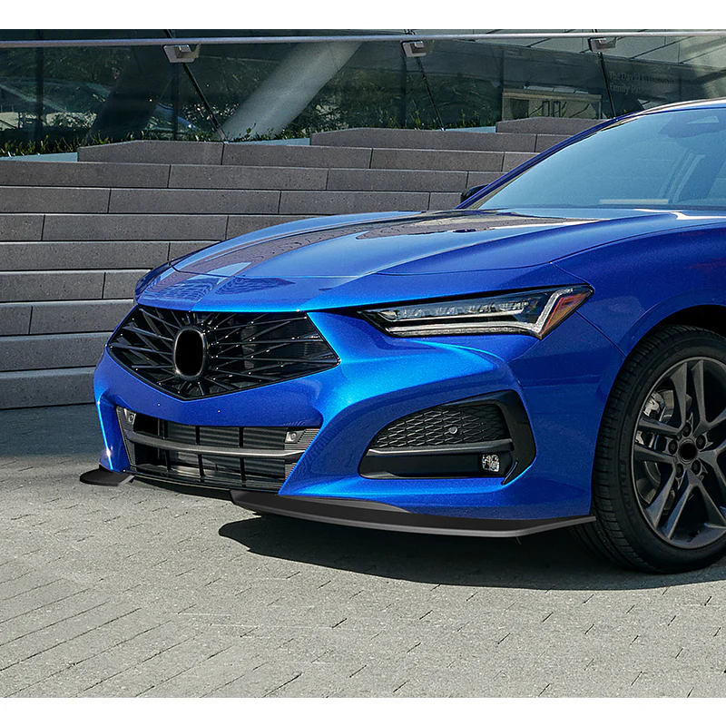TS-Style For 2021-2025 Acura TLX Front Bumper Splitter Spoiler Lip 2-PCS -Unpainted Matte Black - Image 7