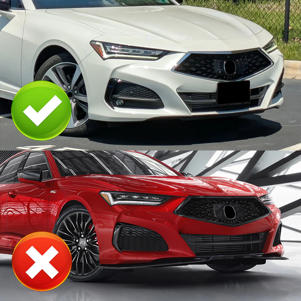 TS-Style For 2021-2025 Acura TLX Front Bumper Splitter Spoiler Lip 2-PCS -Unpainted Matte Black - Image 8