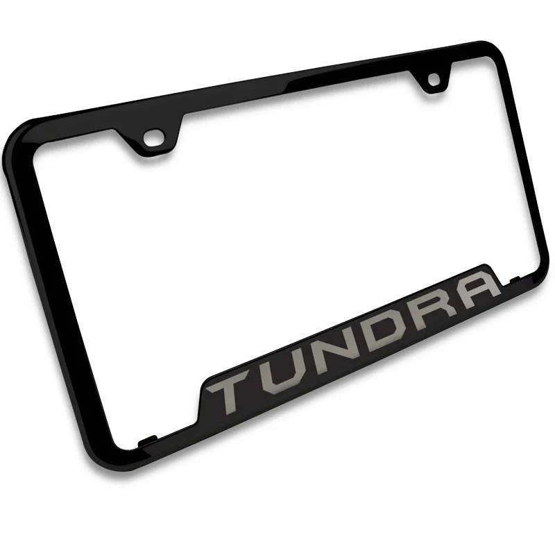 Toyota Tundra Black Stainless Steel Laser Etched License Plate Frame Genuine OEM GF.TUN.EB - Image 4