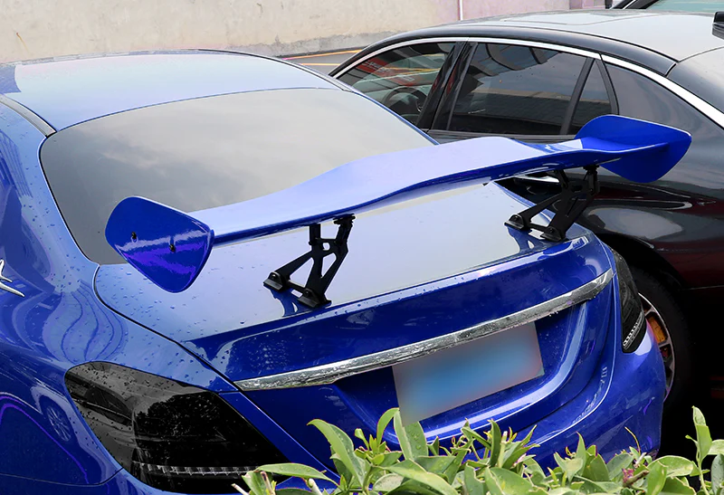 Type-1 GT-Style Adjustable Bracket Rear Trunk Lip Universal Spoiler Wing 57" -ABS Painted Blue - Image 6