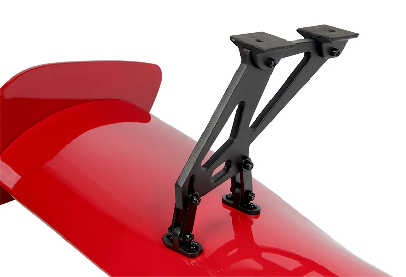 Type-1 GT-Style Adjustable Bracket Rear Trunk Lip Universal Spoiler Wing 57" -ABS Painted Red - Image 2