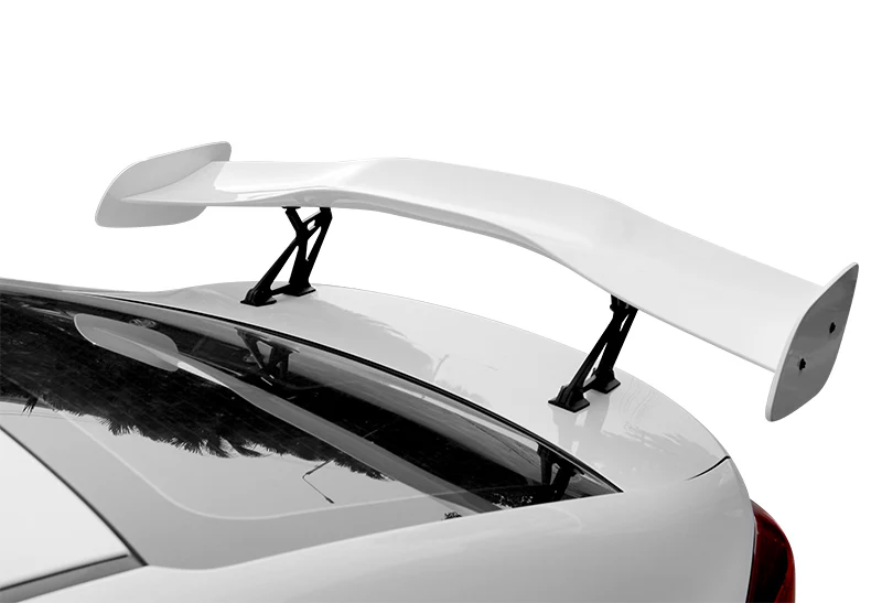 Type-1 GT-Style Adjustable Bracket Rear Trunk Lip Universal Spoiler Wing 57" -ABS Painted White - Image 6