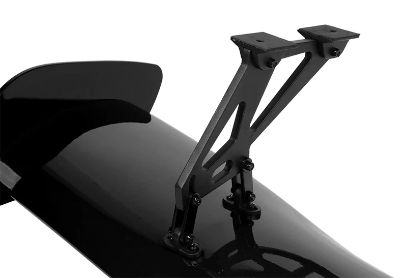 Type-1 GT-Style Adjustable Bracket Rear Trunk Lip Universal Spoiler Wing 57" -ABS Painted Black - Image 3