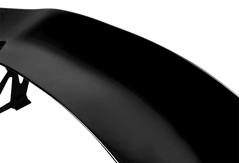 Type-1 GT-Style Adjustable Bracket Rear Trunk Lip Universal Spoiler Wing 57" -ABS Painted Black - Image 4