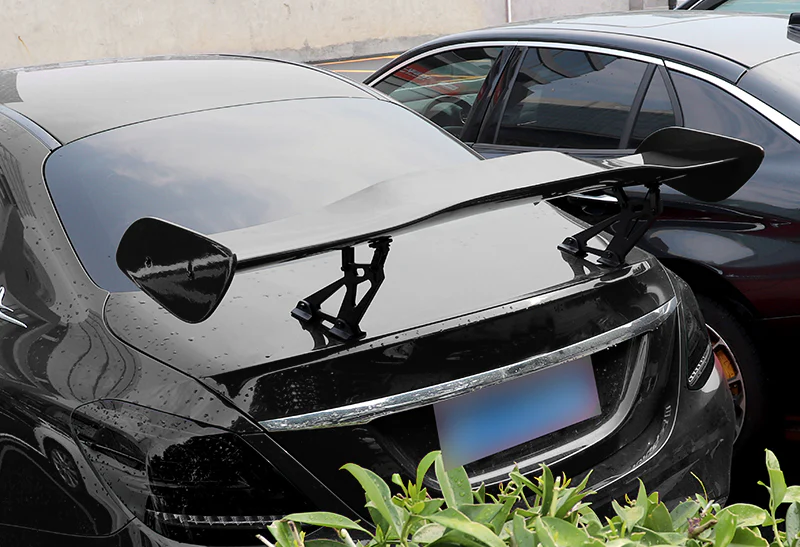 Type-1 GT-Style Adjustable Bracket Rear Trunk Lip Universal Spoiler Wing 57" -ABS Painted Black - Image 6