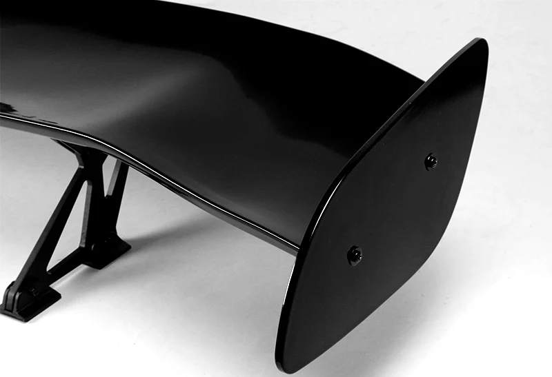 Type-2 GT-Style Adjustable Bracket Rear Trunk Lip Universal Spoiler Wing 57" -ABS Painted Black - Image 2