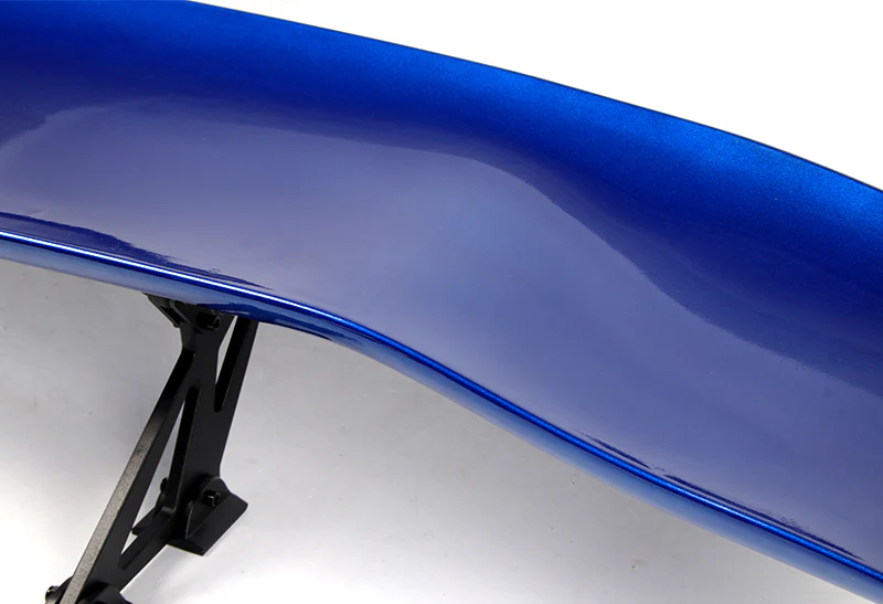 Type-2 GT-Style Adjustable Bracket Rear Trunk Lip Universal Spoiler Wing 57" -ABS Painted Blue - Image 2