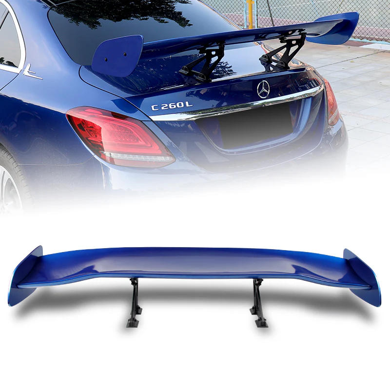 Type-2 GT-Style Adjustable Bracket Rear Trunk Lip Universal Spoiler Wing 57" -ABS Painted Blue - Image 6