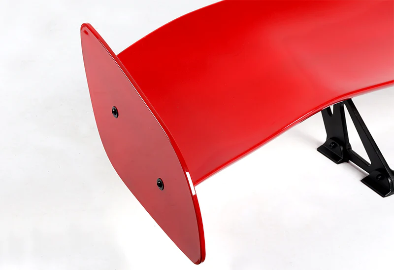 Type-2 GT-Style Adjustable Bracket Rear Trunk Lip Universal Spoiler Wing 57" -ABS Painted Red - Image 2