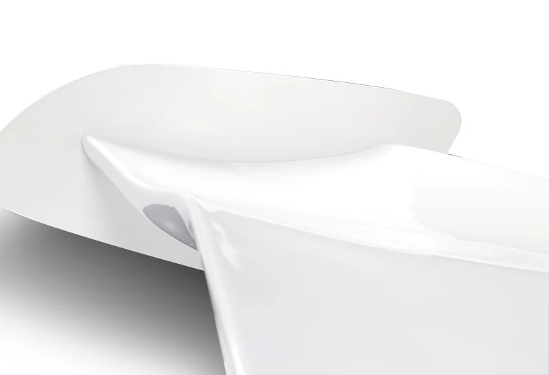 Type-2 GT-Style Adjustable Bracket Rear Trunk Lip Universal Spoiler Wing 57" -ABS Painted White - Image 2