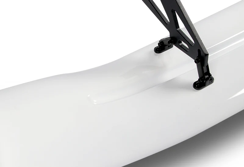 Type-2 GT-Style Adjustable Bracket Rear Trunk Lip Universal Spoiler Wing 57" -ABS Painted White - Image 3