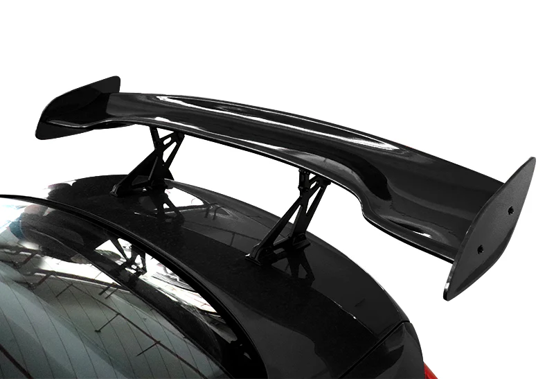 Type-3 GT-Style Adjustable Bracket Rear Trunk Lip Universal Spoiler Wing 57" -ABS Painted Black - Image 5