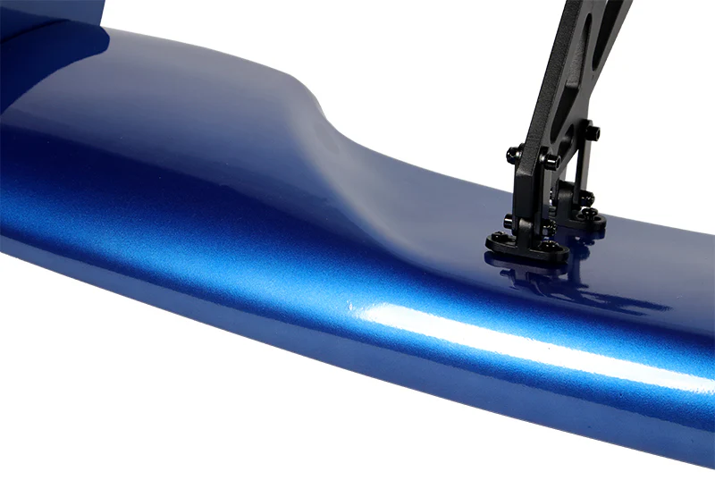 Type-3 GT-Style Adjustable Bracket Rear Trunk Lip Universal Spoiler Wing 57" -ABS Painted Blue - Image 2
