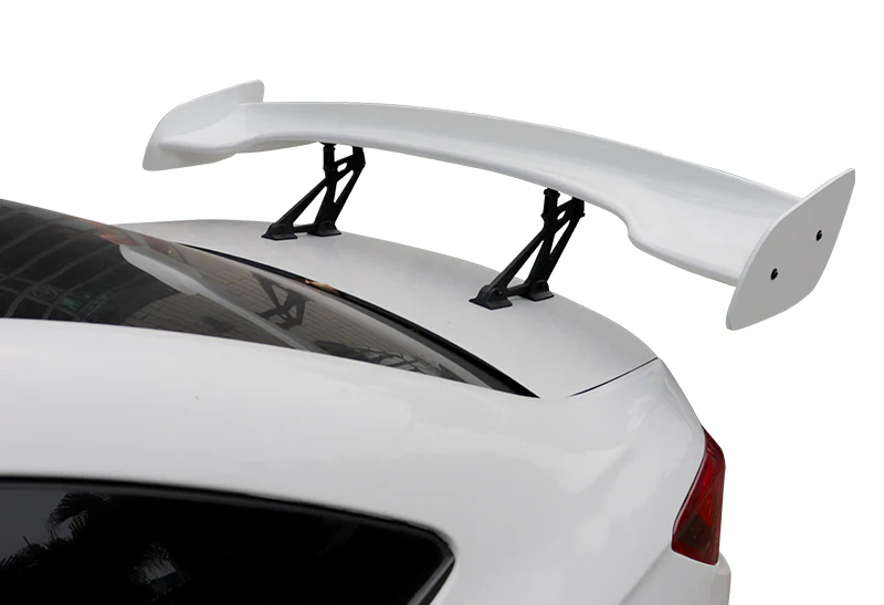 Type-3 GT-Style Adjustable Bracket Rear Trunk Lip Universal Spoiler Wing 57" -ABS Painted White - Image 6