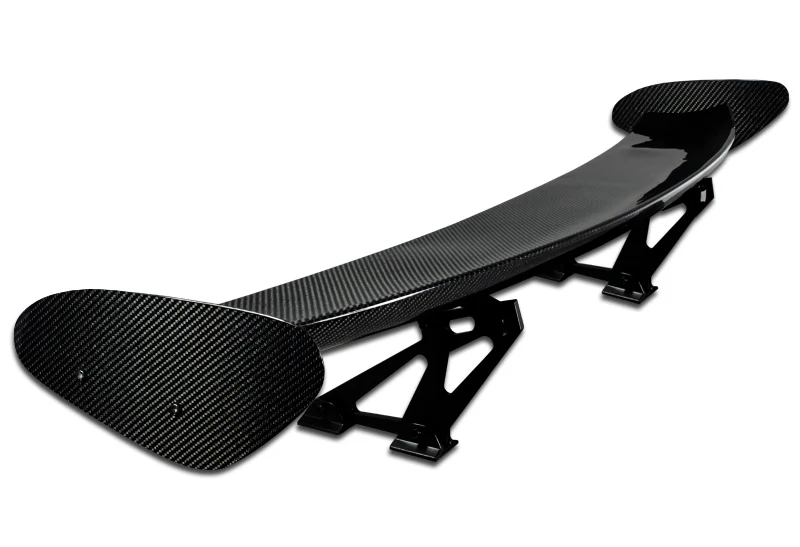 Type-4 GT-Style Adjustable Bracket Rear Trunk Lip Universal Spoiler Wing 51" -Real Carbon Fiber - Image 3