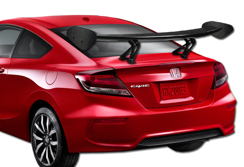 Type-4 GT-Style Adjustable Bracket Rear Trunk Lip Universal Spoiler Wing 51" -Real Carbon Fiber - Image 7