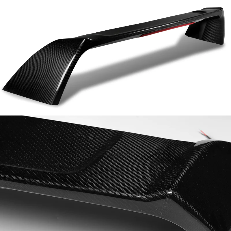 Type-R Rear Trunk Lip Spoiler Wing For 2002-2006 Acura RSX DC5 With LED Brake Light -Real Carbon Fiber - Image 2