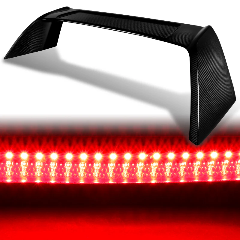 Type-R Rear Trunk Lip Spoiler Wing For 2002-2006 Acura RSX DC5 With LED Brake Light -Real Carbon Fiber - Image 8