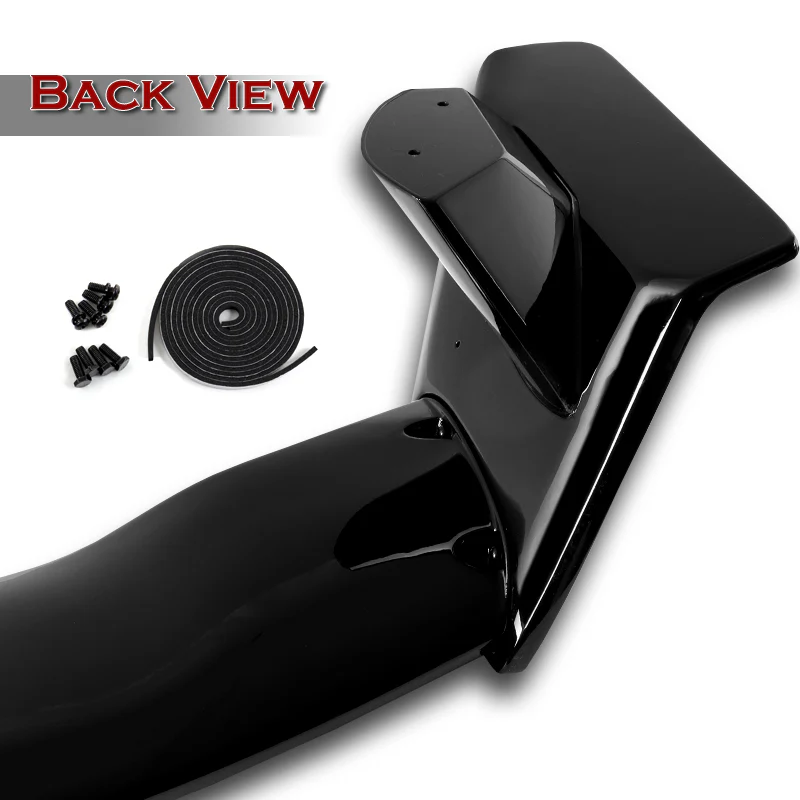 Type-R Style Rear Trunk Lip Spoiler Wing For 2016-2021 Honda Civic Sedan 4-DR -ABS Painted Black - Image 3