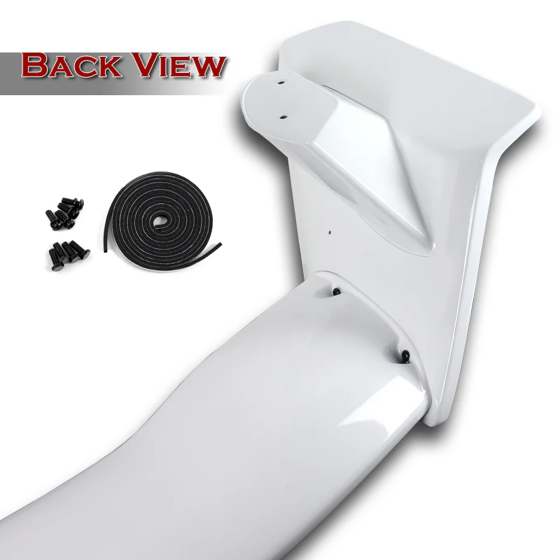 Type-R Style Rear Trunk Lip Spoiler Wing For 2016-2021 Honda Civic Sedan 4-DR -ABS Painted White - Image 3