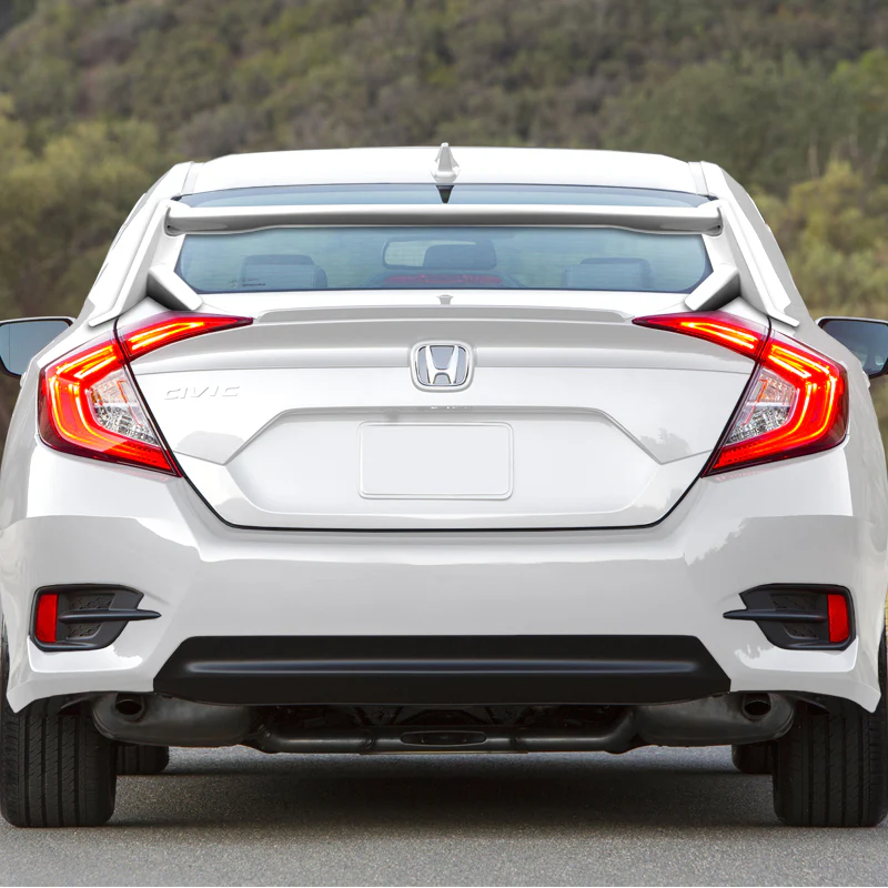 Type-R Style Rear Trunk Lip Spoiler Wing For 2016-2021 Honda Civic Sedan 4-DR -ABS Painted White - Image 5