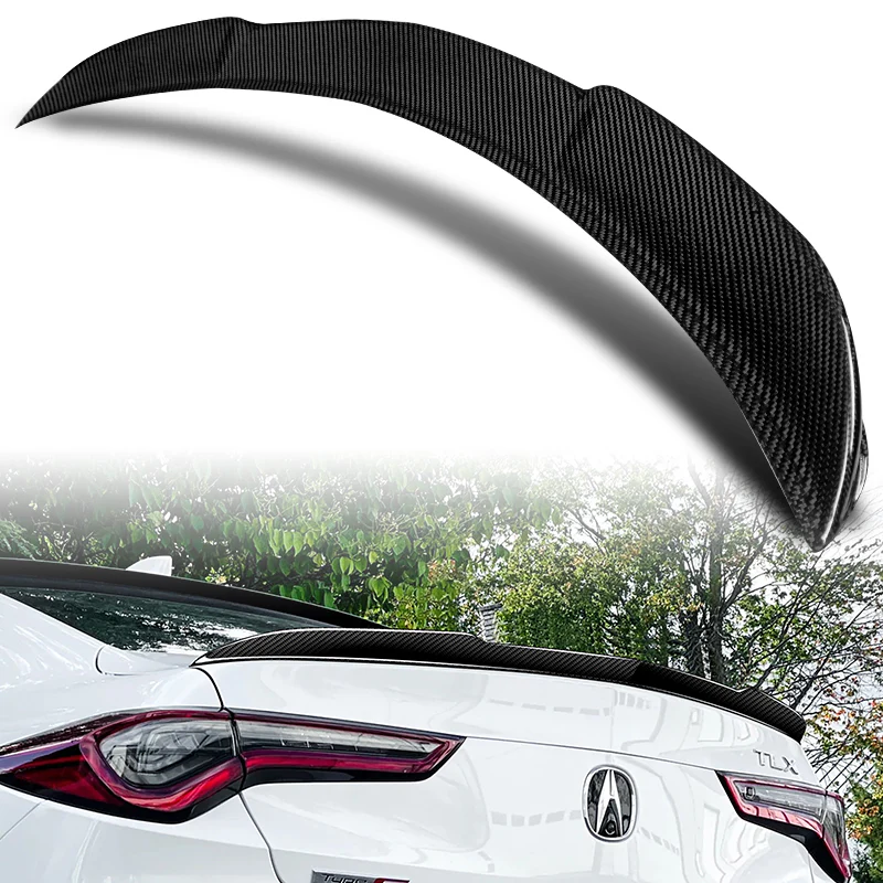 Type-S Style Rear Trunk Lip Spoiler Wing For 2021-2025 Acura TLX -Real Carbon Fiber - Image 5
