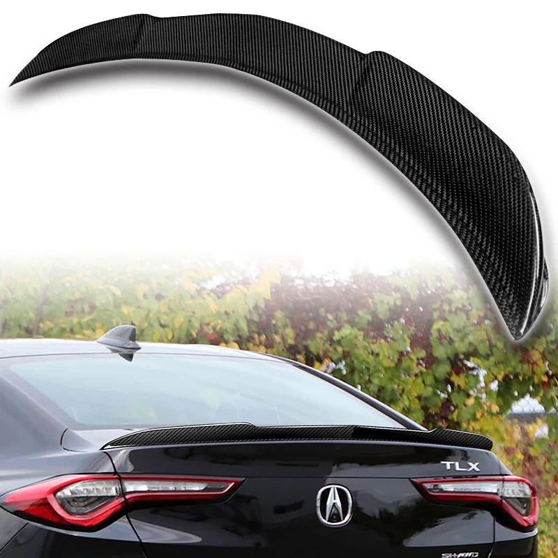 Type-S Style Rear Trunk Lip Spoiler Wing For 2021-2025 Acura TLX -Real Carbon Fiber - Image 6