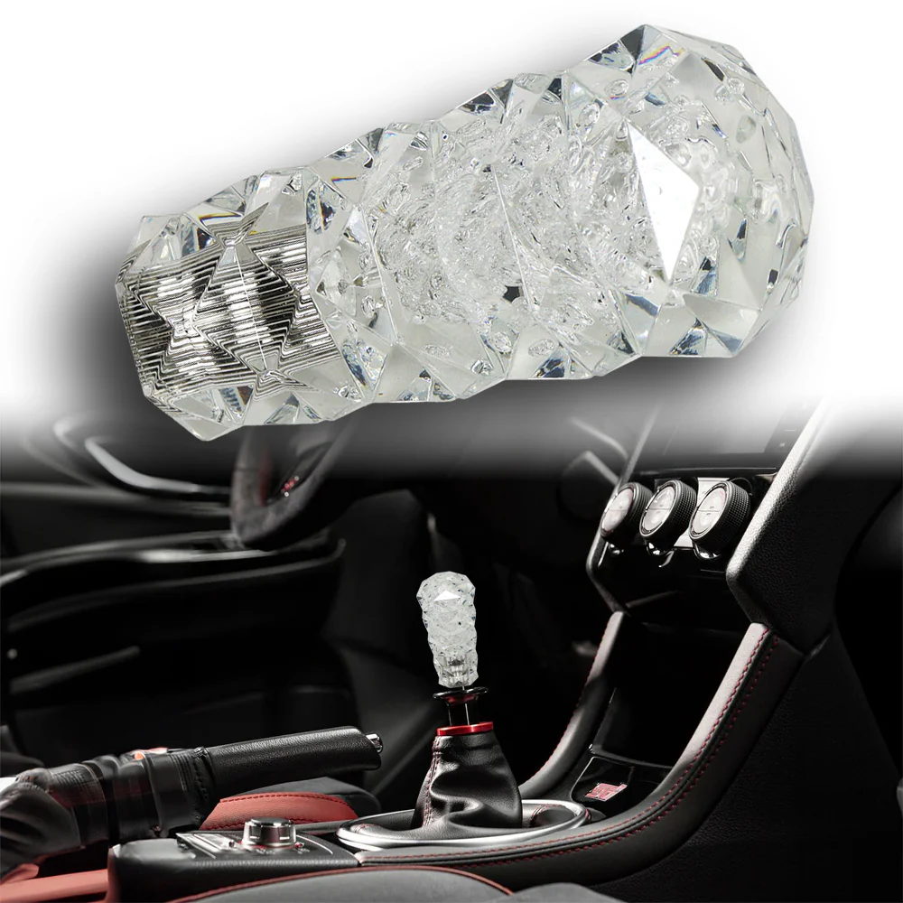 Universal 3D Diamond Crystal VIP Manual Bubble Shifter Shift Knob Head - 10CM - Image 2