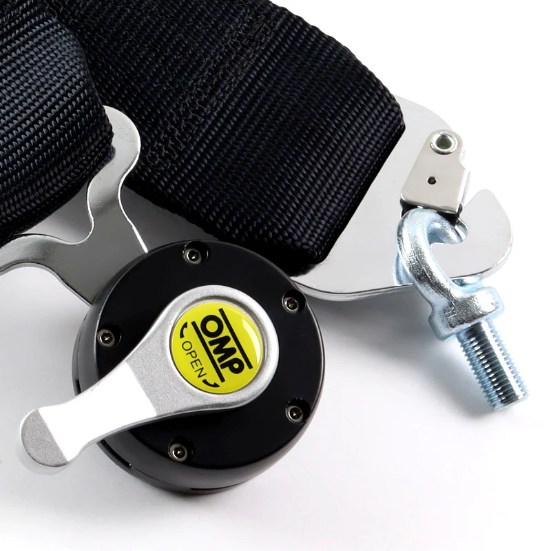 Universal 4 Point Black Camlock Quick Release Car Seat Belt Harness F OMP Racing 3" - Image 2
