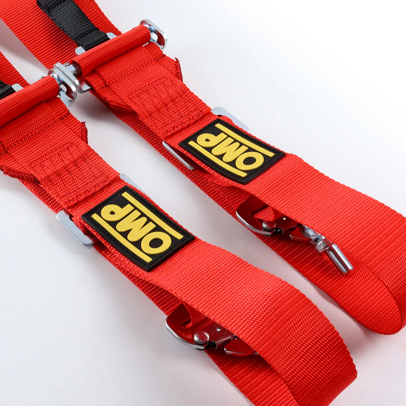 Universal 4 Point Red Camlock Quick Release Car Seat Belt Harness F OMP Racing 3" - Image 5