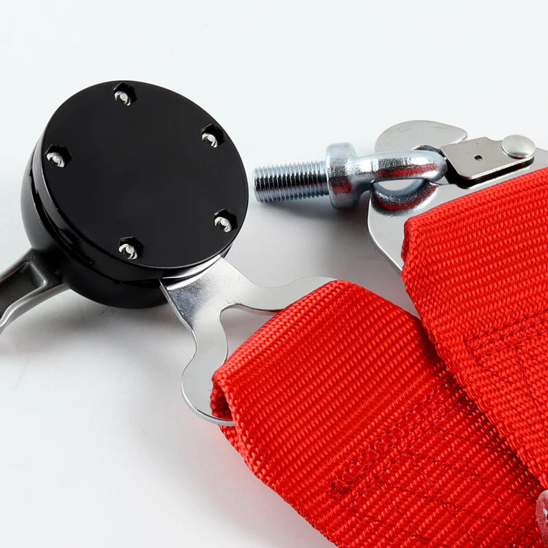 Universal 4 Point Red Camlock Quick Release Car Seat Belt Harness F OMP Racing 3" - Image 6