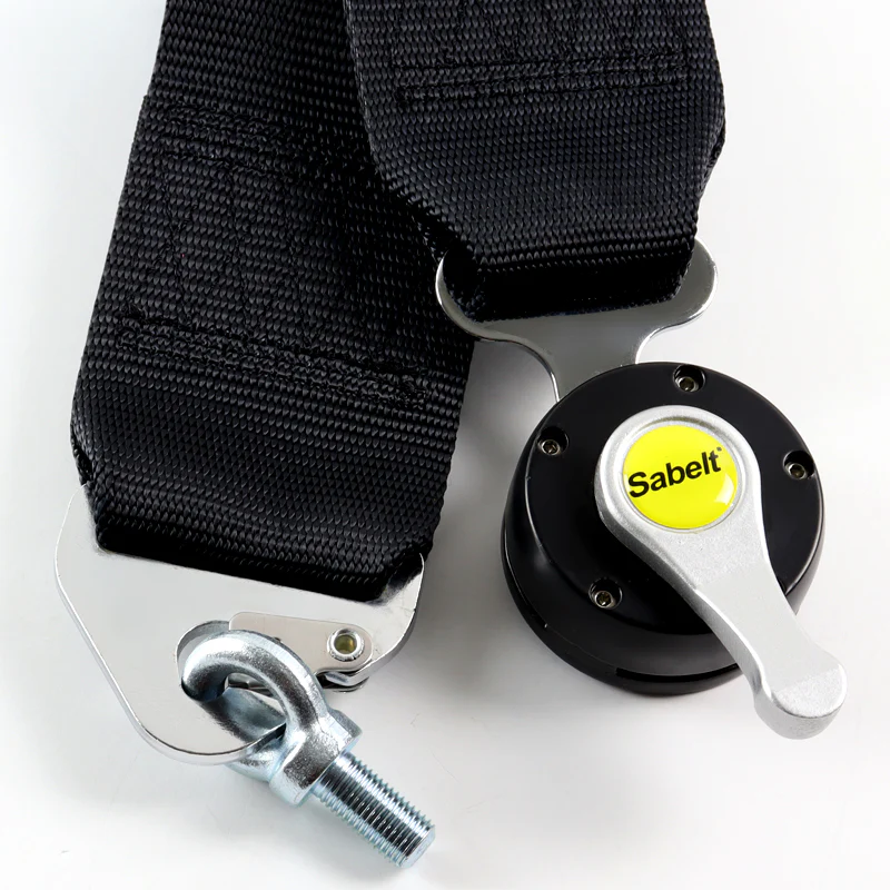 Universal 4 Point Black Camlock Quick Release Car Seat Belt Harness Sabelt Racing 3" - Image 2