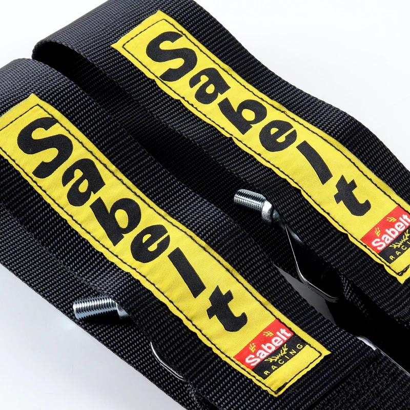 Universal 4 Point Black Camlock Quick Release Car Seat Belt Harness Sabelt Racing 3" - Image 7