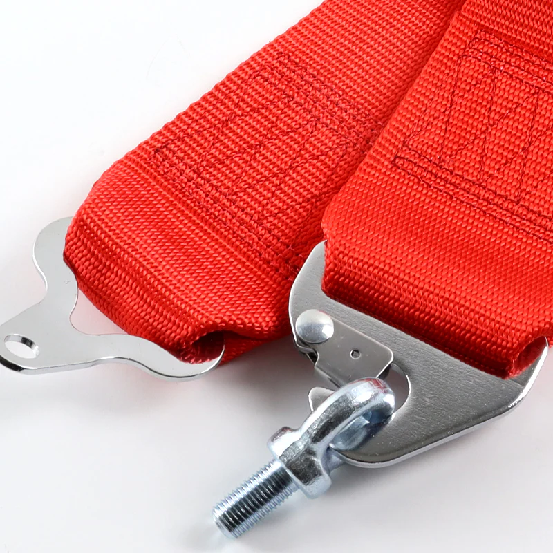 Universal 4 Point Red Camlock Quick Release Car Seat Belt Snap-On Harness TAKATA Racing 3" - Image 4