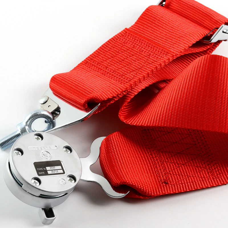 Universal 4 Point Red Camlock Quick Release Car Seat Belt Snap-On Harness TAKATA Racing 3" - Image 7