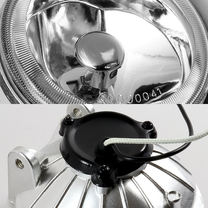 Universal 4" Round Fog and Driving Lights Kit -Chrome Housing, Clear Lens, Includes Switch - Image 2