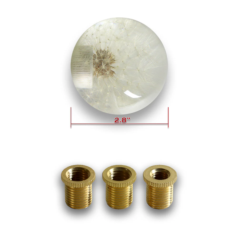 Universal 70MM Racing Crystal Ball Dandelion Real Flowers Shift Knob Shift Head - Image 3