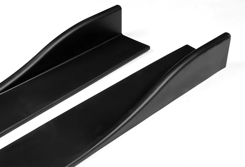 Universal 59" x 4" Black Side Skirt Extension Rocker Splitters Diffuser Lip 6pcs - Image 2