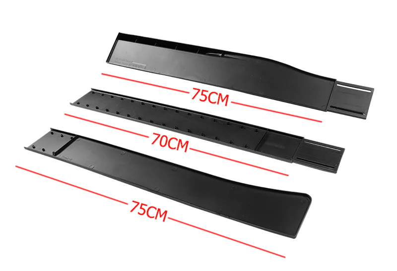 Universal 59" x 4" Black Side Skirt Extension Rocker Splitters Diffuser Lip 6pcs - Image 4