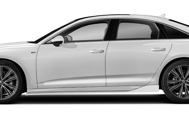Universal 59" x 4" Painted White Side Skirt Extension Rocker Splitters Diffuser Lip 6pcs with Subaru Carbon Fiber Windshield Banner - Image 6