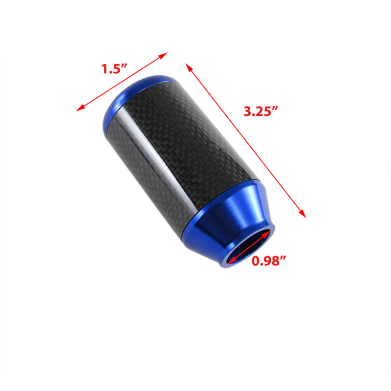 Universal 82MM - Blue Carbon Fiber Car Auto Manual Gear Stick Lever Shift Knob - Image 4