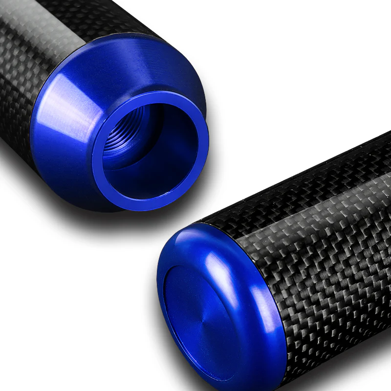 Universal 82MM - Blue Carbon Fiber Car Auto Manual Gear Stick Lever Shift Knob - Image 5