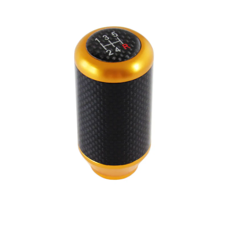 Universal 82MM - Gold Carbon Fiber Car Auto Manual Gear Stick Lever Shift Knob - Image 2