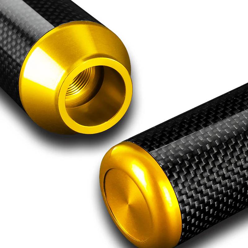 Universal 82MM - Gold Carbon Fiber Car Auto Manual Gear Stick Lever Shift Knob - Image 3