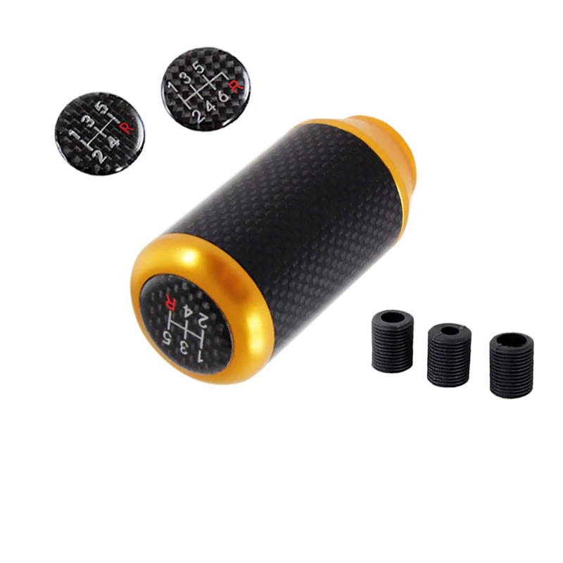Universal 82MM - Gold Carbon Fiber Car Auto Manual Gear Stick Lever Shift Knob - Image 5
