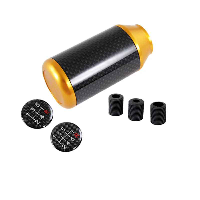 Universal 82MM - Gold Carbon Fiber Car Auto Manual Gear Stick Lever Shift Knob - Image 6