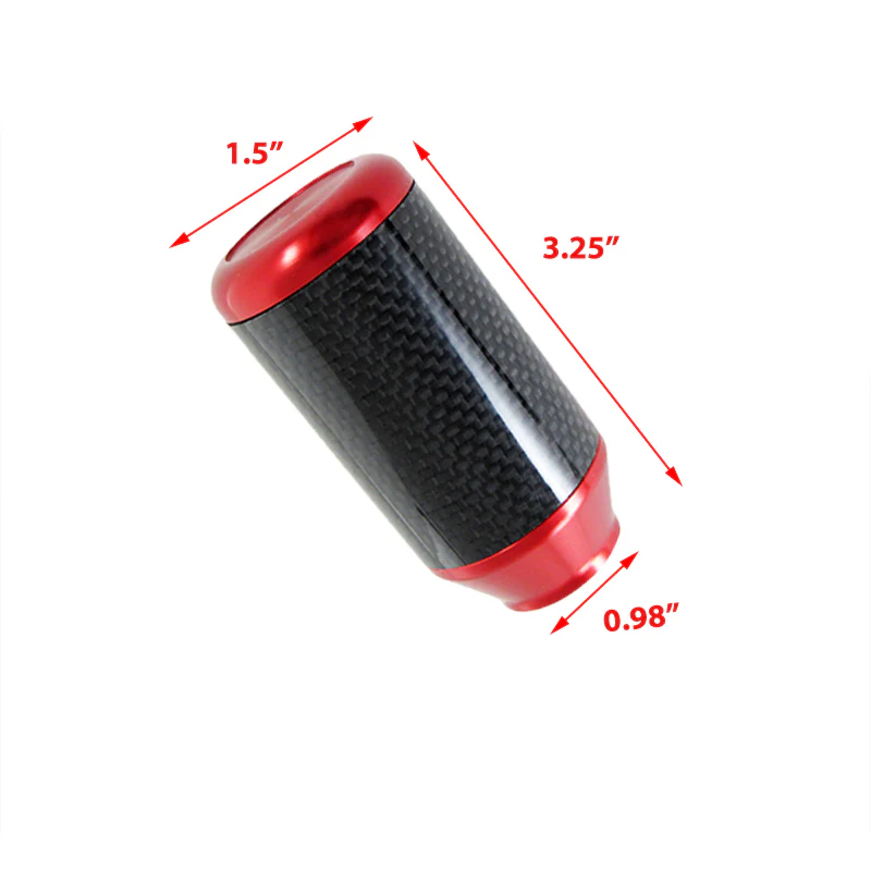 Universal 82MM - Red Carbon Fiber Car Auto Manual Gear Stick Lever Shift Knob - Image 5