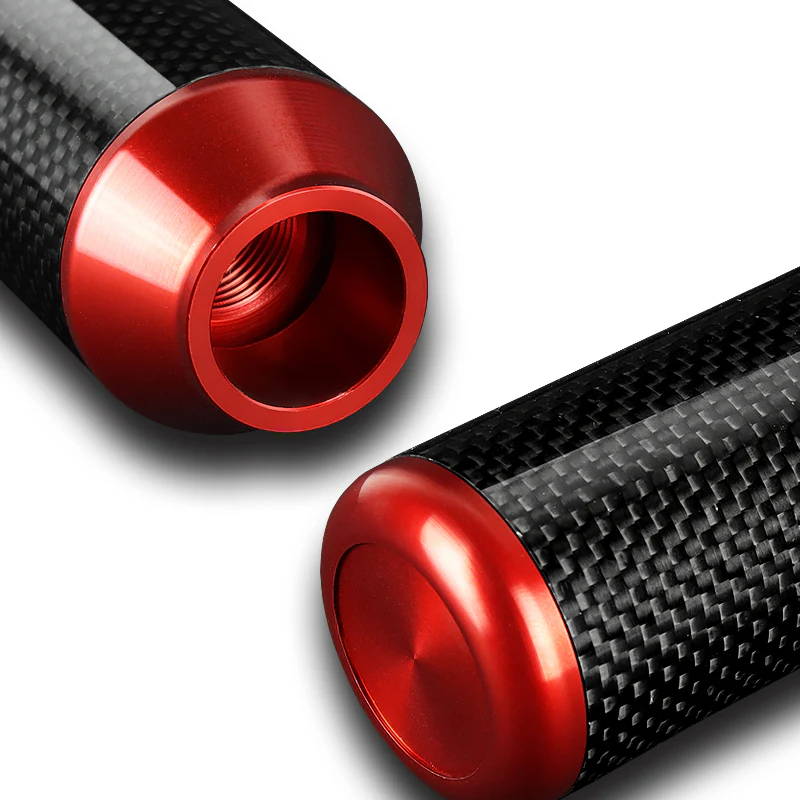 Universal 82MM - Red Carbon Fiber Car Auto Manual Gear Stick Lever Shift Knob - Image 6