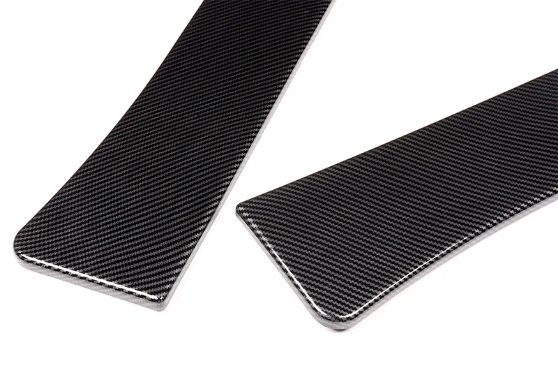 Universal 86" x 4" Carbon Look Side Skirt Extension Rocker Splitters Diffuser Lip 6pcs with Subaru Carbon Fiber Windshield Banner - Image 4